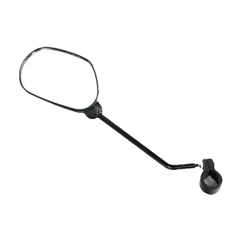 Mirror round black handlebar mount