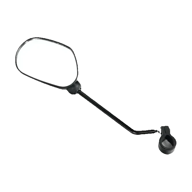 Mirror round black handlebar mount